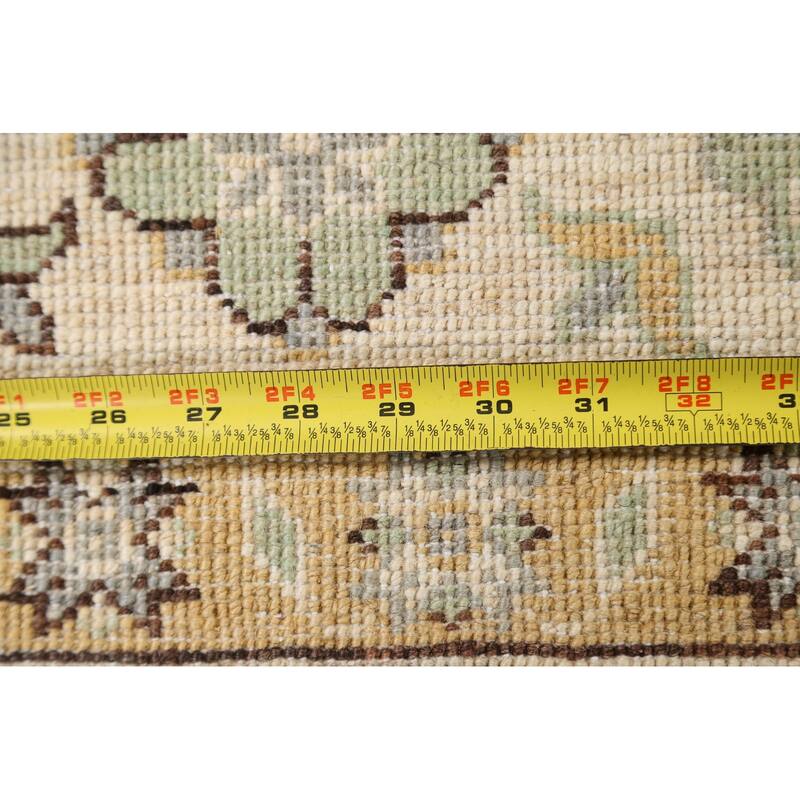 Geometric Khotan Oriental Area Rug Wool Hand-knotted Living Room Carpet - 9'0" x 11'6"