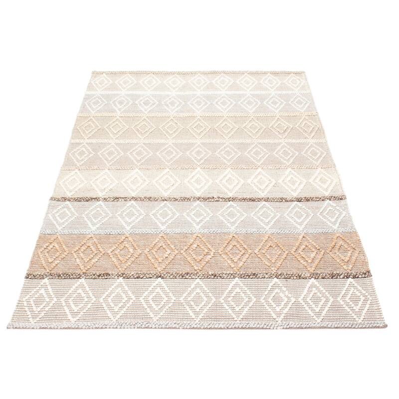 ECARPETGALLERY Braid weave Sienna Tan Wool Rug - 6'0 x 8'8