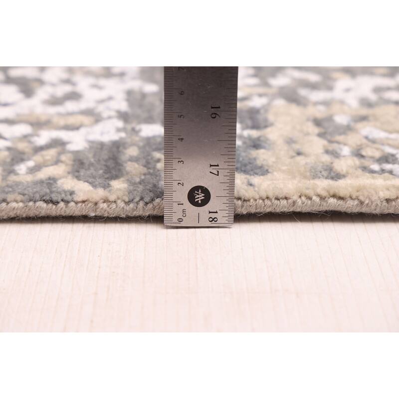 ECARPETGALLERY Hand-knotted Legacy Charcoal Silk, Wool Rug - 2'6 x 10'3