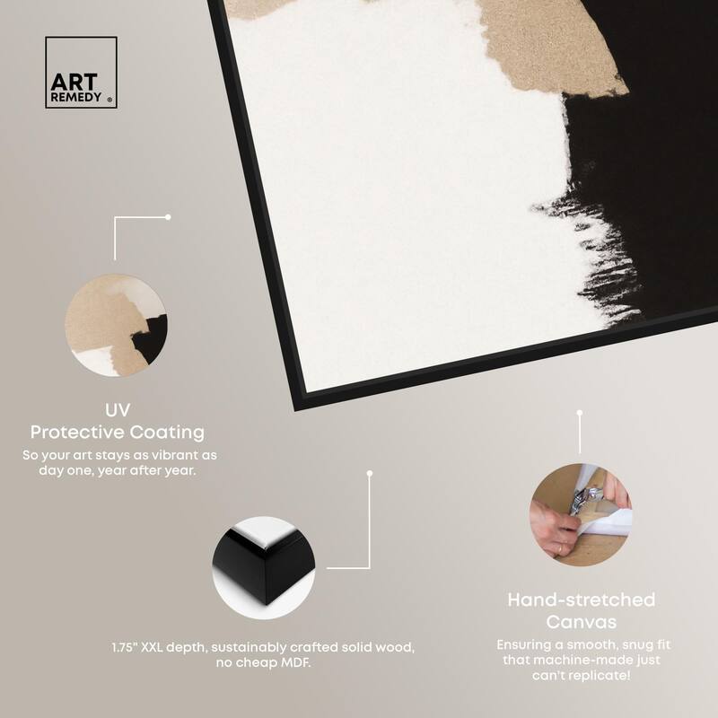 Beige and Black II Canvas by Art Remedy