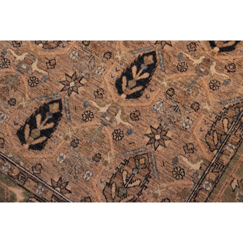 Vintage Herati Bidjar Hand Knotted Wool Rug
