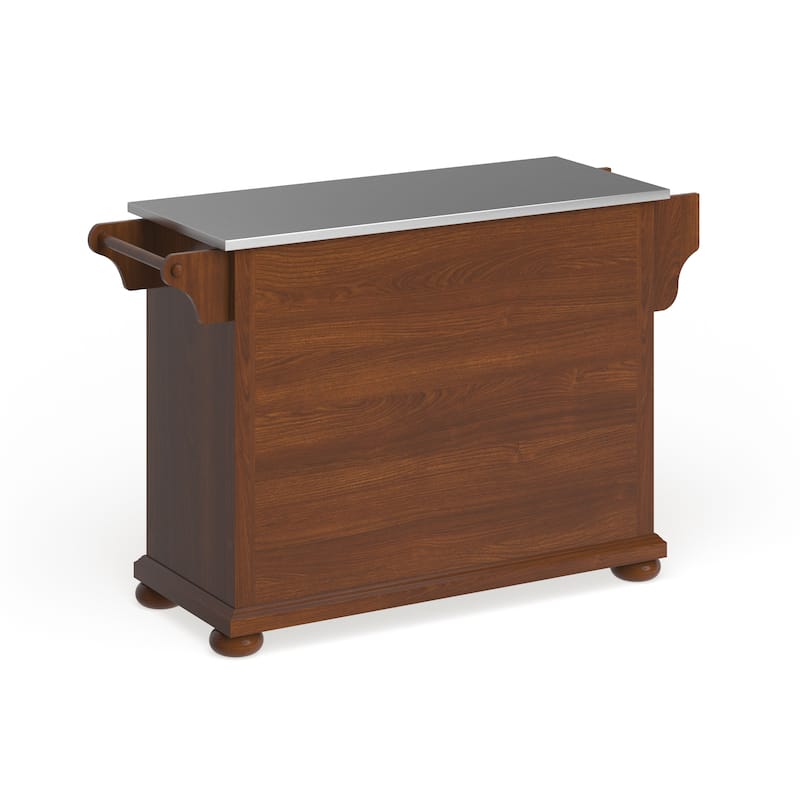 Crosley Alexandria Stainless Steel Top Full Size Kitchen Island/Cart - 18"d x 51.5"w x 34"h