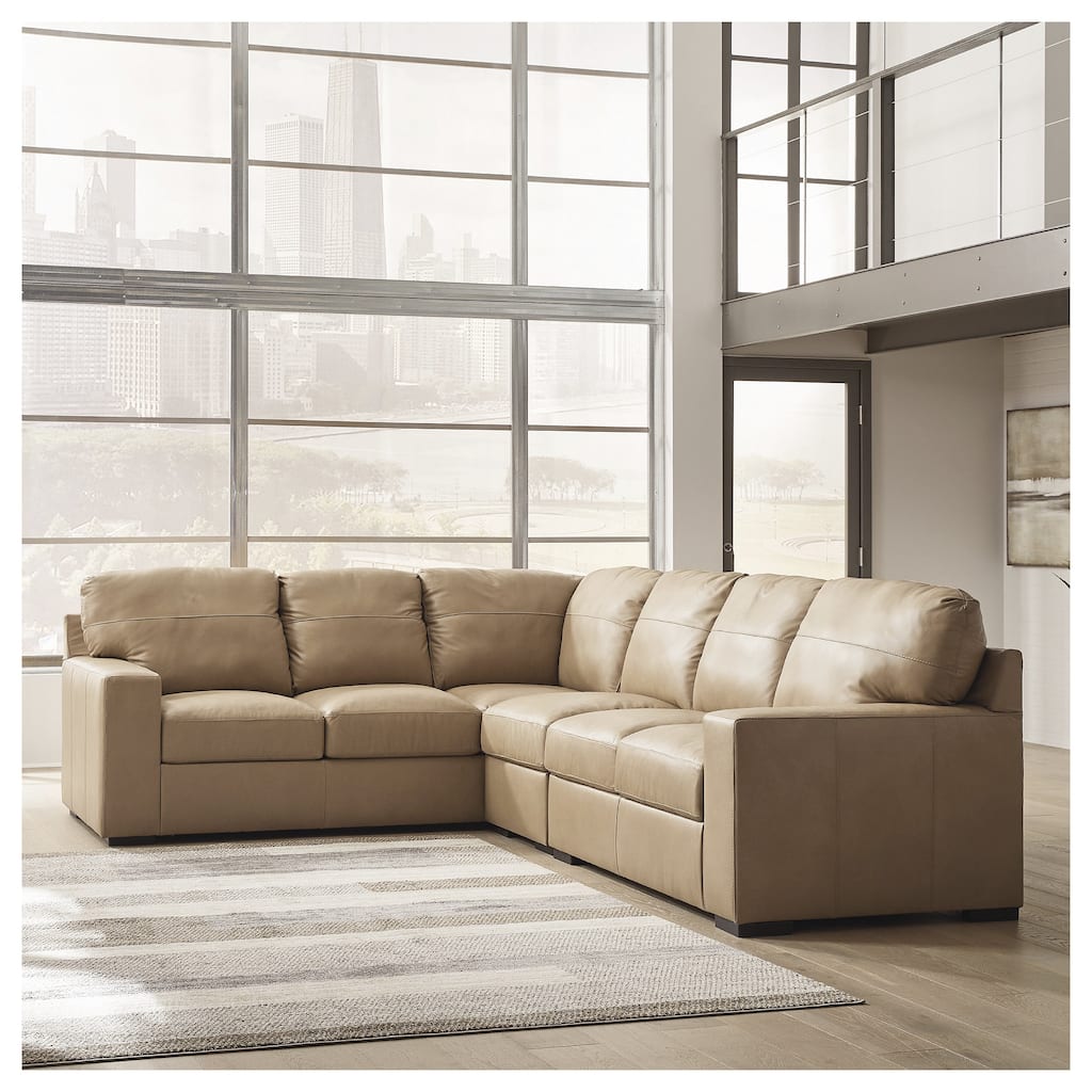 Signature Design by Ashley Bandon Brown 3-Piece Sectional - 127"W x 100"D x 41"H
