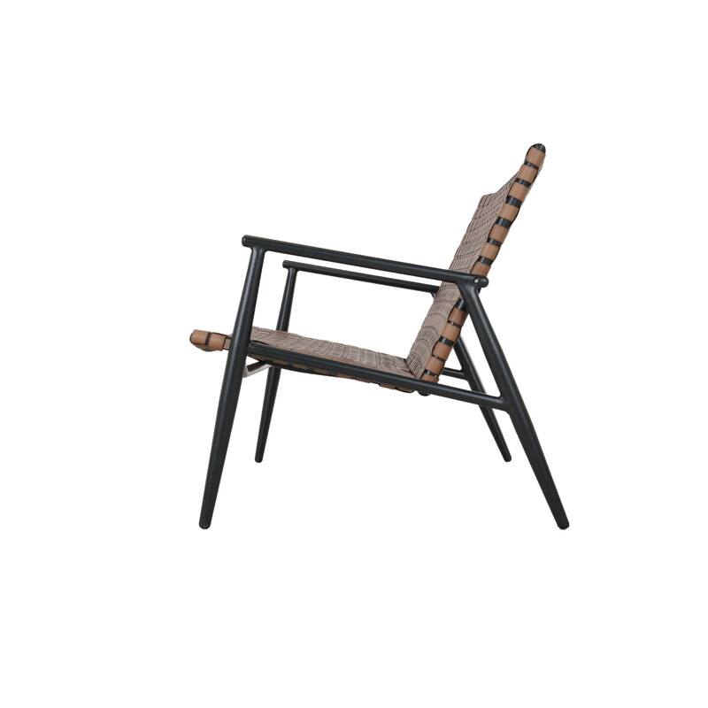 Patio Wicker Rattan Adirondack Chairs And Table Set