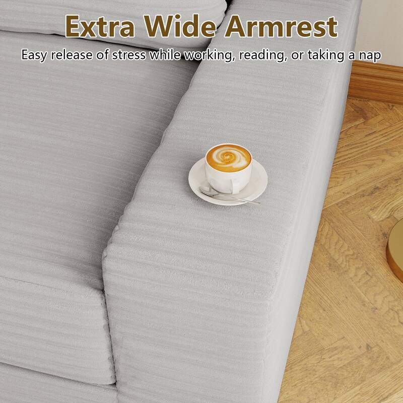 Convertible Loveseat Sofa, Upholstery Sofa Bed with Memory Foam, 2-in-1 Sleeper Sofa Recliner Sofa for Living Room