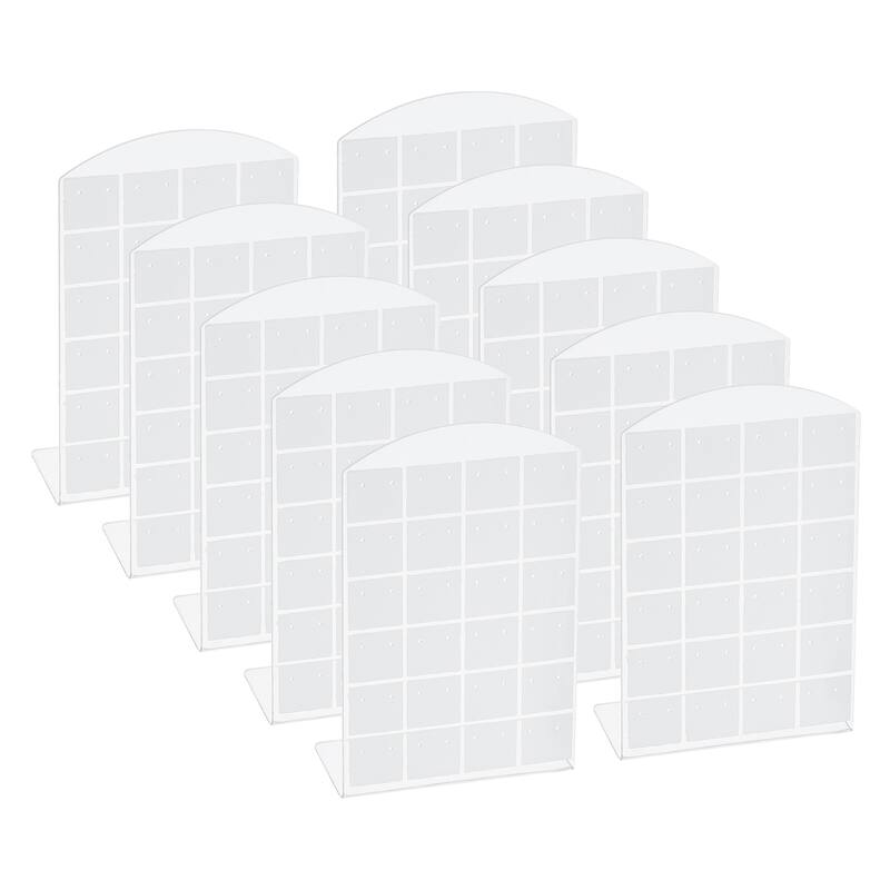 10pcs Earring Display Stand,Acrylic Earring Holder 48 Hole L Rack