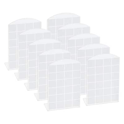 10pcs Earring Display Stand,Acrylic Earring Holder 48 Hole L Rack