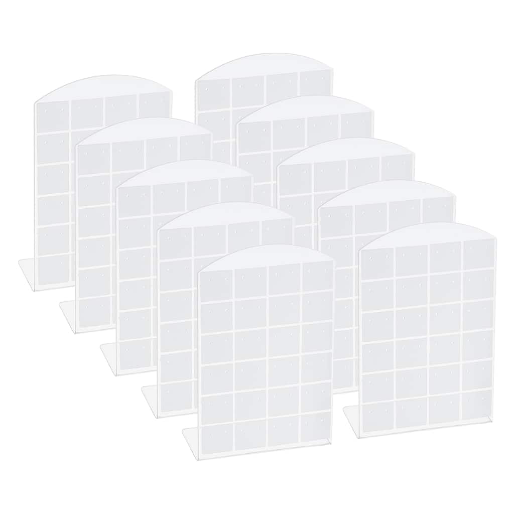 10pcs Earring Display Stand,Acrylic Earring Holder 48 Hole L Rack