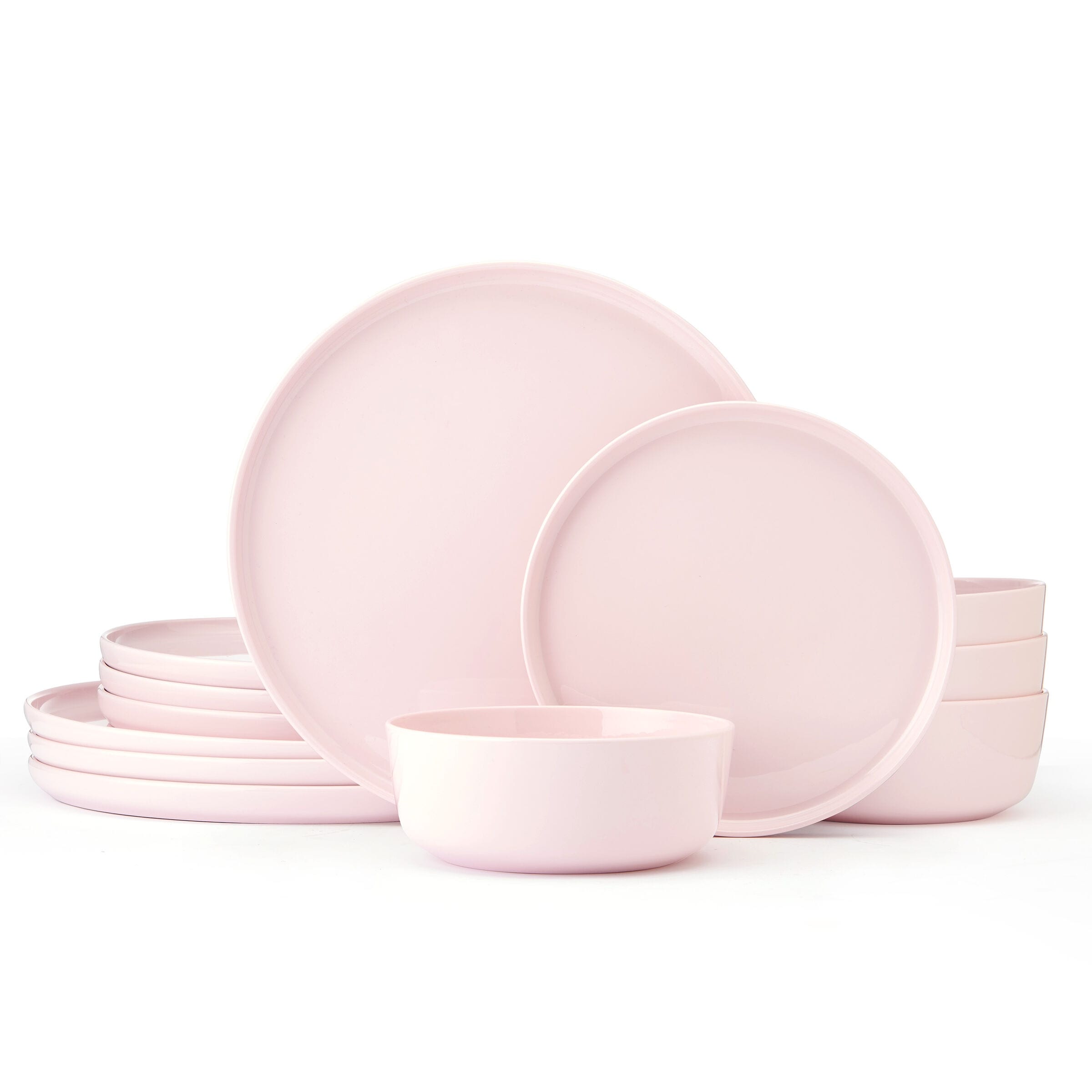 Mikasa Madison 12-Piece Dinnerware Set, Service for 4, Pink - Bed