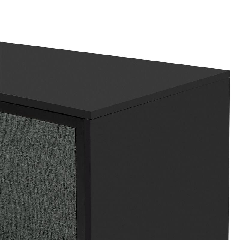 Curved Design Storage Cabinet with Adjustable shelves for Living rooms