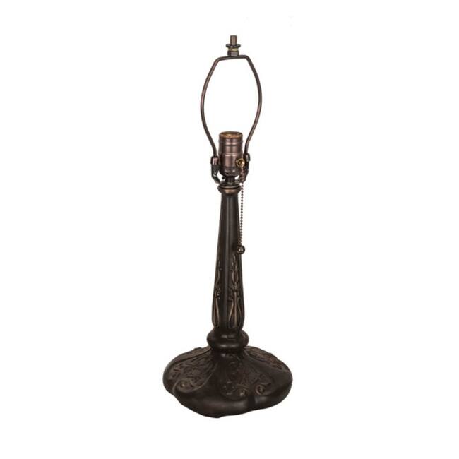 Meyda Tiffany 11586 Nouveau Floral 13" Tall Lamp Base - Mahogany Bronze