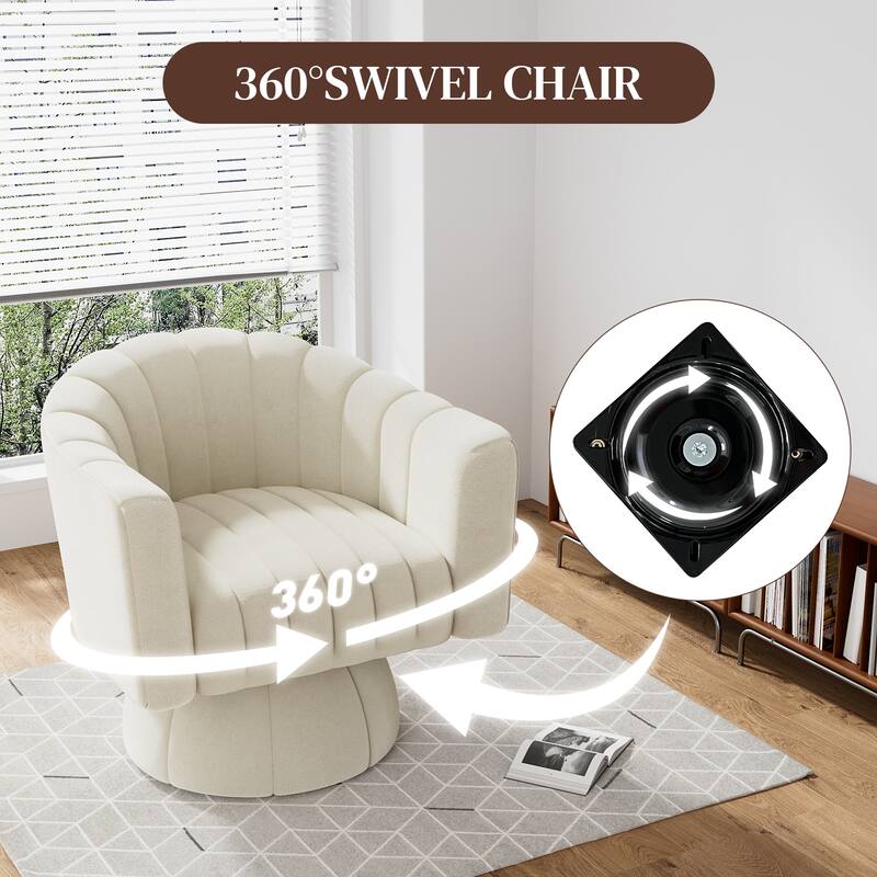 Ouyessir Oversized Modern Upholstered Barrel Chairs