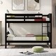 preview thumbnail 3 of 23, Twin over Twin Solid Wood Bunk Bed with Ladder & Fence