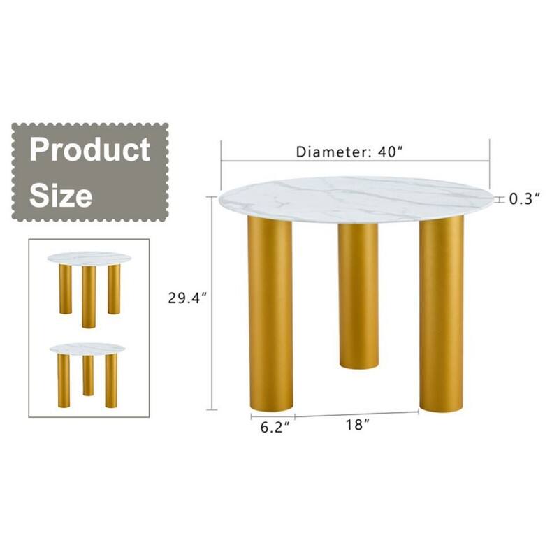 Round Tempered Glass Coffee Table with Wooden Legs