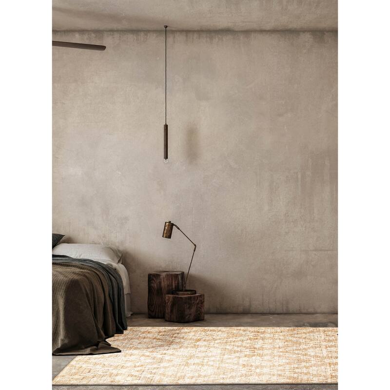 ECARPETGALLERY Flat-Weave Palas Denizli Tan Jute Kilim - 5'4 x 7'5