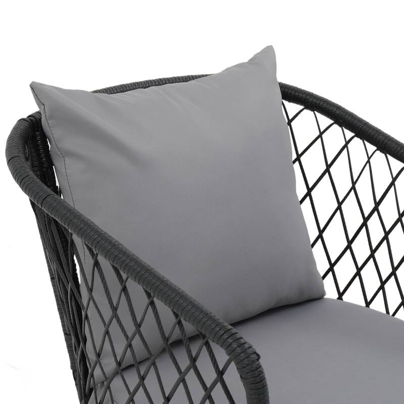 Outdoor 2 Piece Patio Chair Design with Wicker Dining Chairs