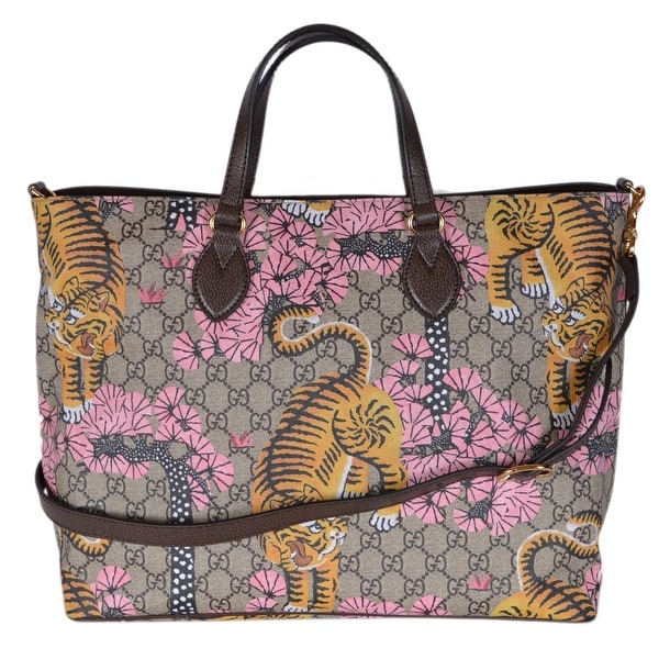 Shop Gucci Women&#39;s GG Supreme Bengal Tiger Crossbody Purse Bag Tote - Multi - 14.5&quot; x 11.5&quot; x 6 ...