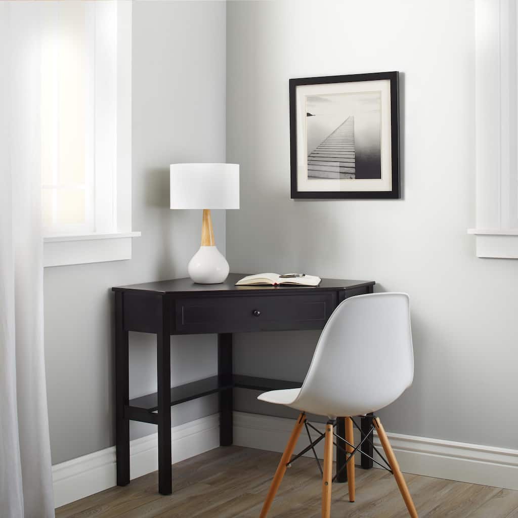 Porch & Den Lincoln Solid Wood/MDF Corner Computer Desk
