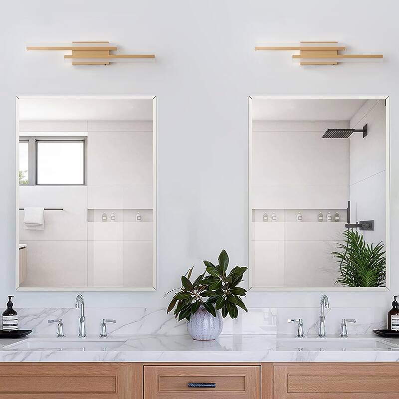 Modern Linear LED Bathroom Vanity Light Fixture with Acrylic Shade