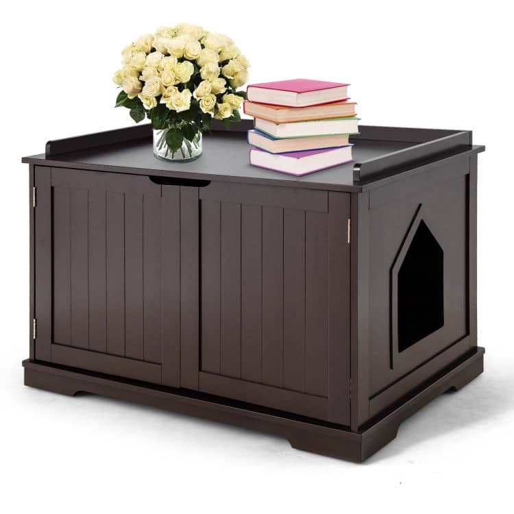 Multifunctional Cat House with Double Doors and Extra Countertop Space