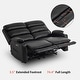 preview thumbnail 8 of 6, MCombo 63.4" Power Loveseat with Adjustable Headrest, Heat and Vibration, Faux Leather Electric Loveseat Recliner 6711