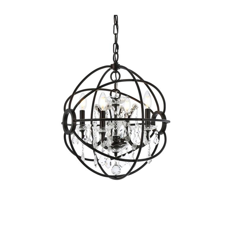 Royce Edge 4-Light Dark Bronze Pendant