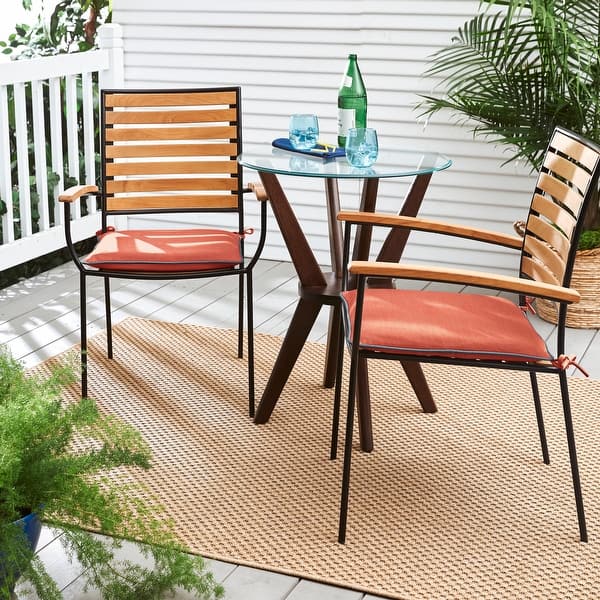 48 x 48 x 4 Papasan Outdoor Chair Cushion Coral - Sorra Home