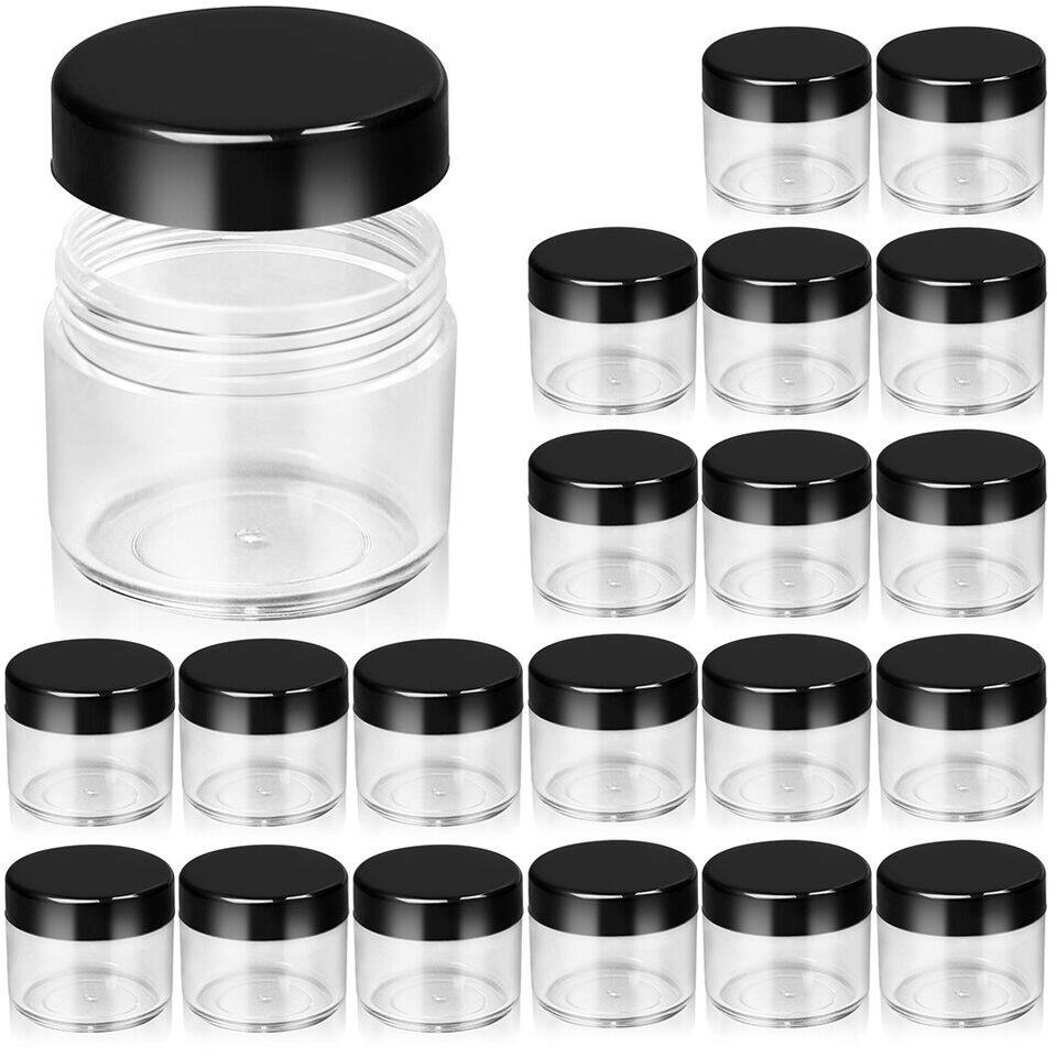 Clear Round Cosmetic Jars with Lids for Storage