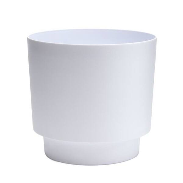 Bloem Hopson 12 in. H X 10 in. D Resin Metal Stand Planter White