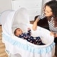 preview thumbnail 2 of 18, Dream On Me Lacy Portable 2 in 1 Bassinet and Cradle White/Blue