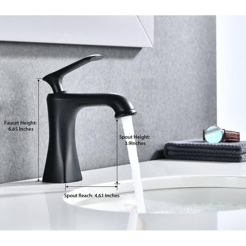 BATHLET Single Hole Single Handle Bathroom Sink Faucet