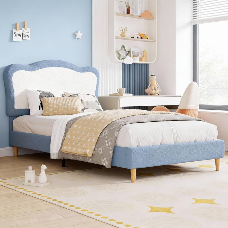 Upholstered Bed Frame, with Headboard & Footboard
