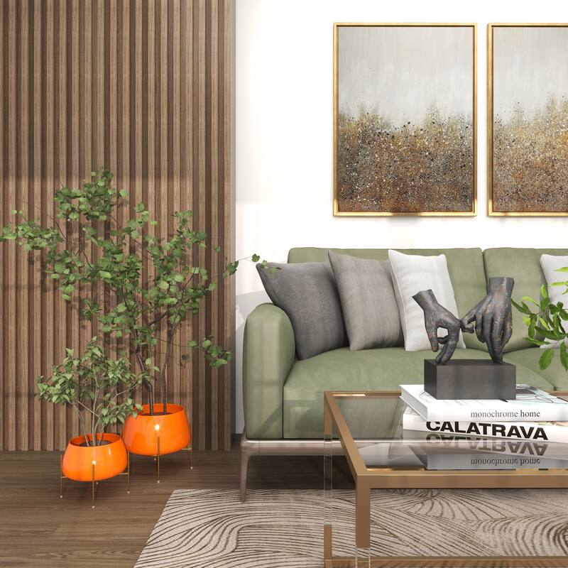 Iron Contemporary Planter (Set of 2) - 8' x 10'