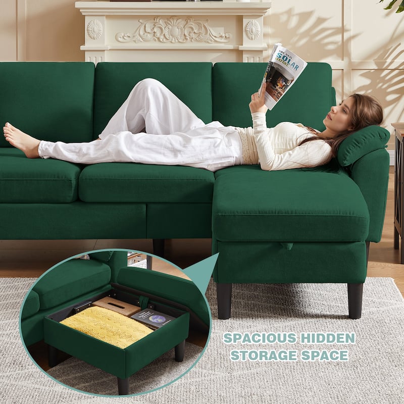 4-Piece Living Room Sectional Sofa Set with Loveseat and Chair