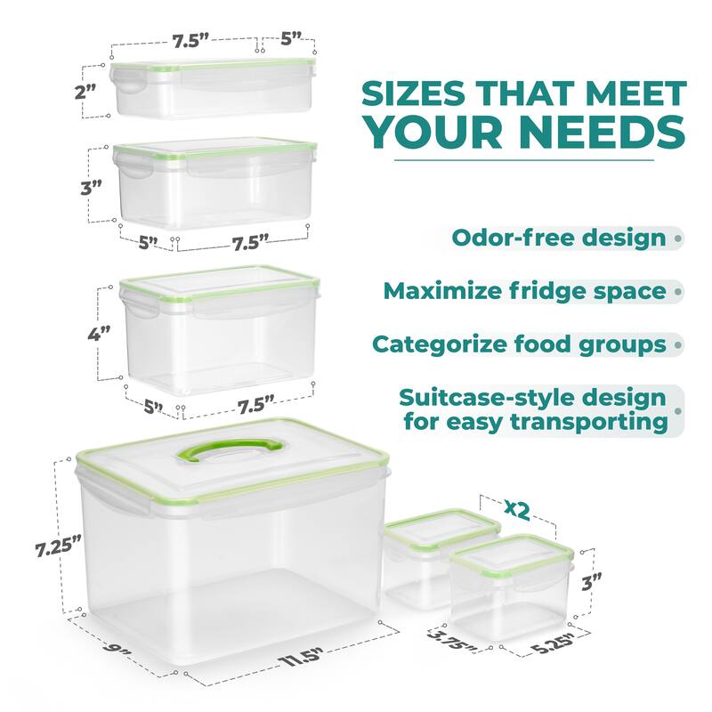 Sorbus Airtight Storage Containers with Snap-On Lids BPA Free Kitchen Pantry Storage Food Organizer - 12 Piece