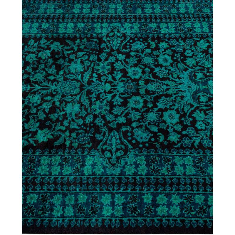 Overdyed One-of-a-Kind Hand-Knotted Area Rug - Green - 3' 1" x 5' 2"