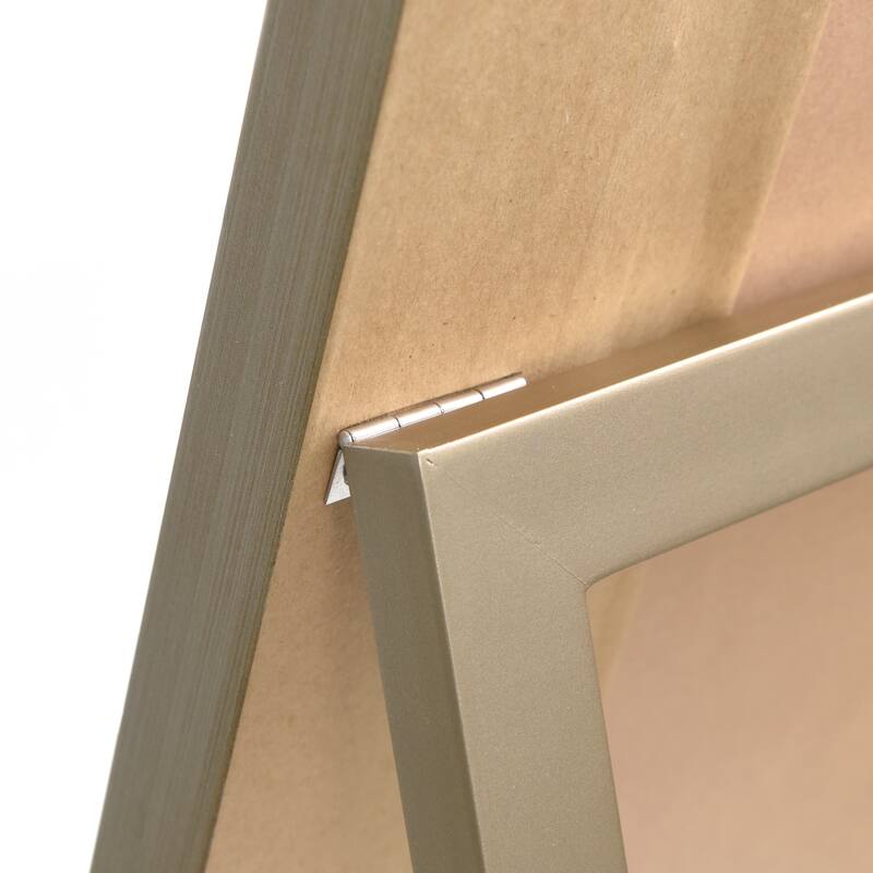 Champagne Bead Beveled Rectangular Wall Mirror - Clear