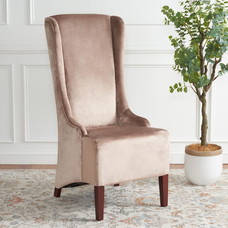 SAFAVIEH Iesha Bacall Velvet Dark Champagne Dining Chair - 24" x 28.3" x 47" - 24"Wx28"Dx47"H