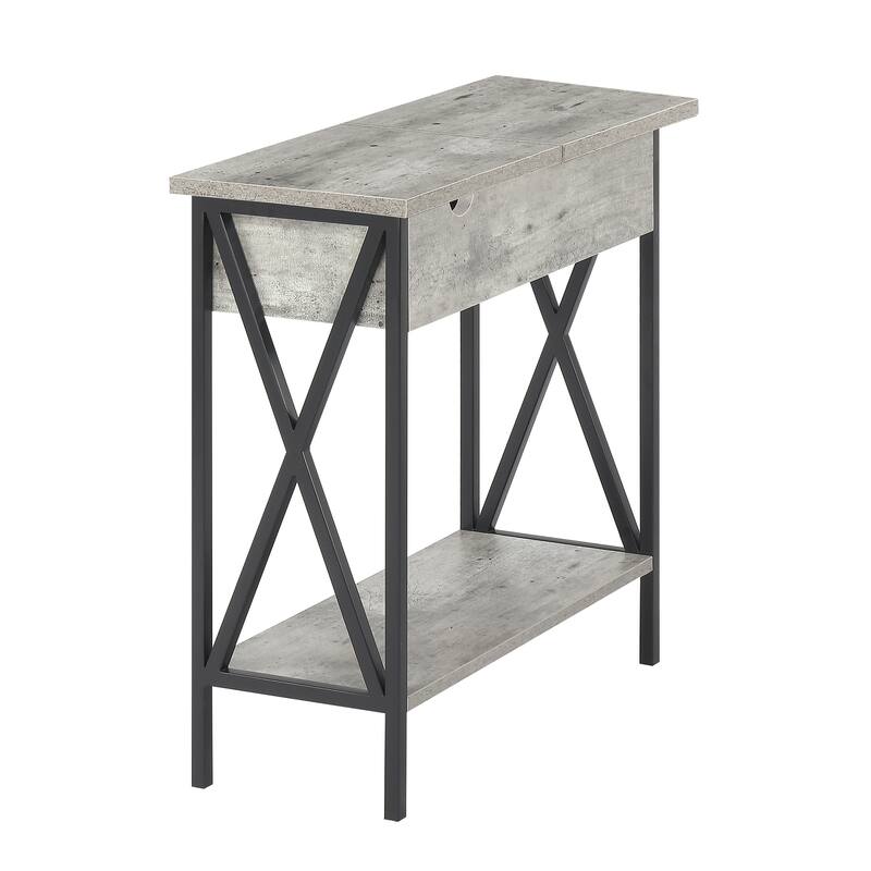 Carbon Loft Ehrlich Flip-top End Table with Charging Station