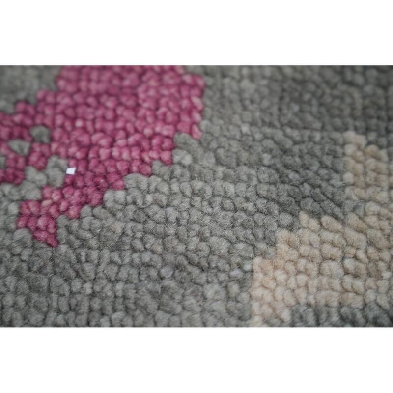 Oushak Style Area Rug Hand-Knotted Wool Carpet - 5'0" x 8'1"