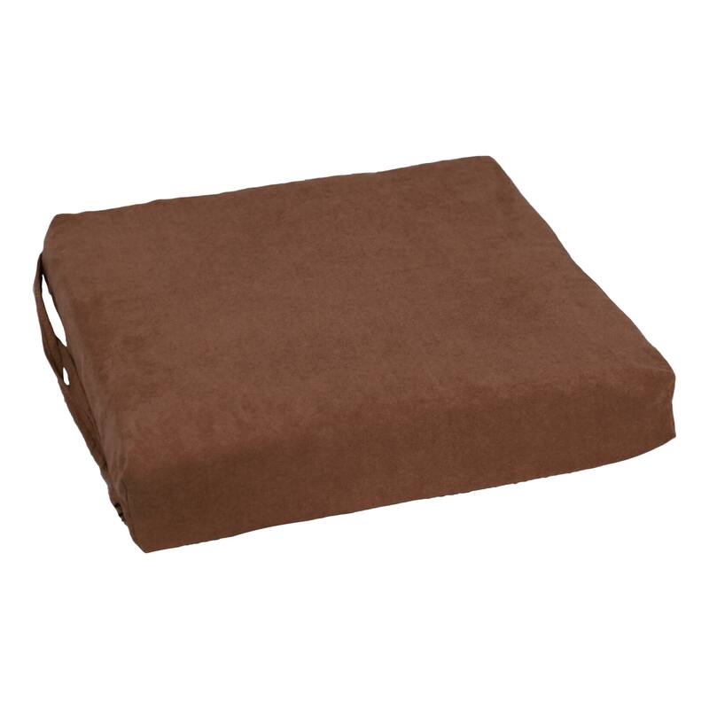 16-inch Square Indoor Microsuede Chair Cushions (Set of 2 or 4) - 16 x 16