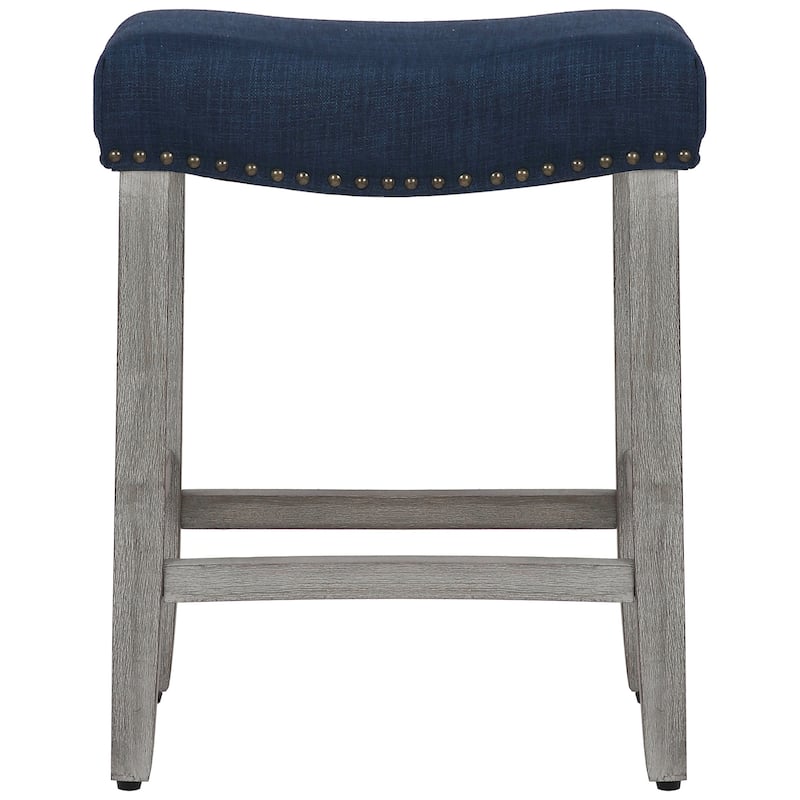 Jameson Upholstered Polyester Gray 24 Inch Counter Stool