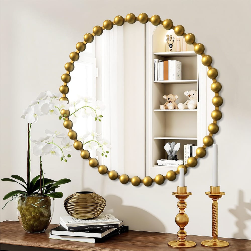 Iron Bead Wall Mirror to Enhance the Overall Otyle
