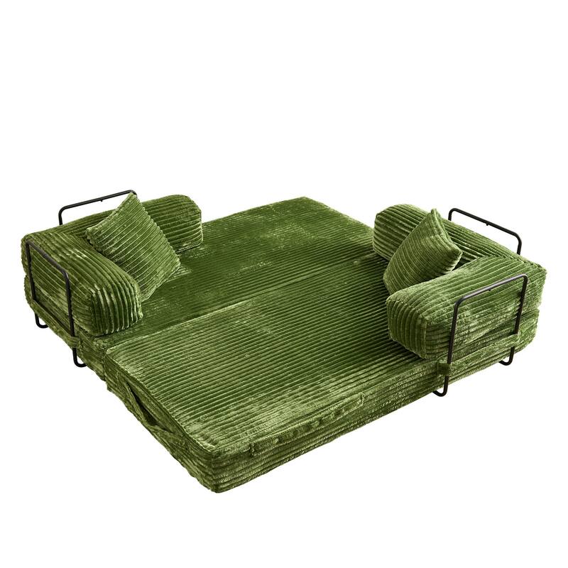 OVIOS Supreme Soft Fluffy Loveseat Sleeper Sofa