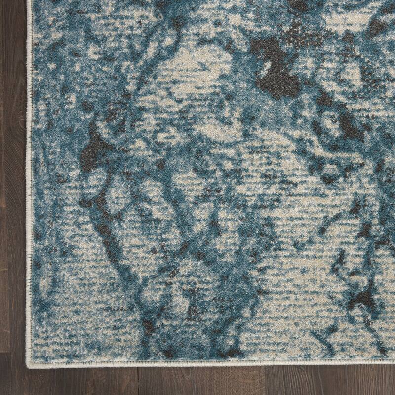 Fira Abstract Modern Non Skid Stain Resistant Area Rug By HomeRoots