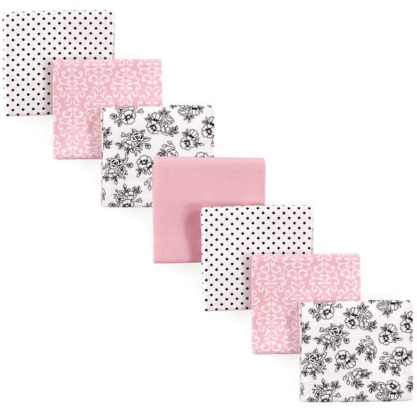 slide 1 of 1, Hudson Baby Infant Girl Cotton Flannel Receiving Blankets Bundle, Toile, One Size - Toile - One Size One Size - Toile