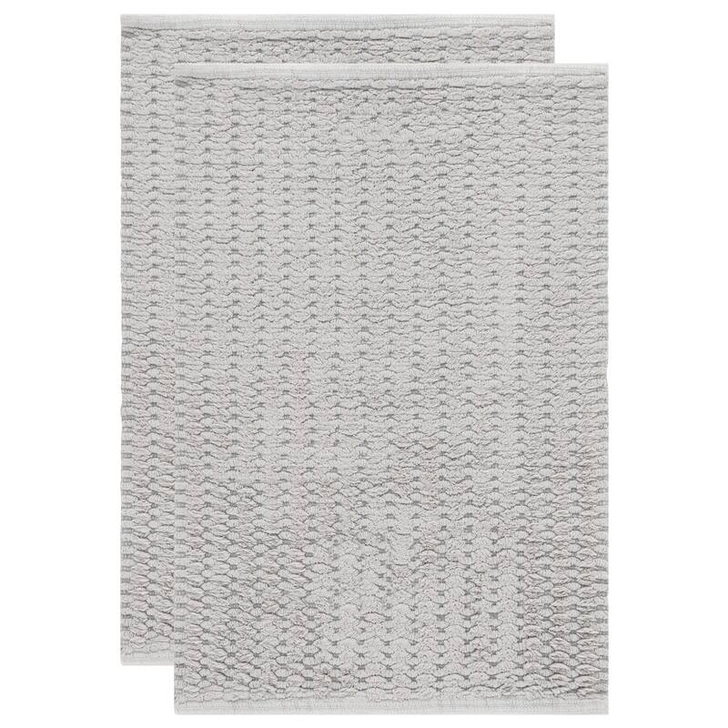 SAFAVIEH Home Oliva Textured Hatched 32"L x 20"W Bathmat Set of 2
