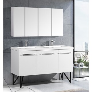 Swiss Madison Annecy 60" Double, Two Doors, One Drawer, Bathroom Vanity