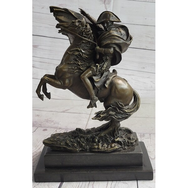 Napoleon Crossing The Alps Bronze Metal Replica Statue Sculpture