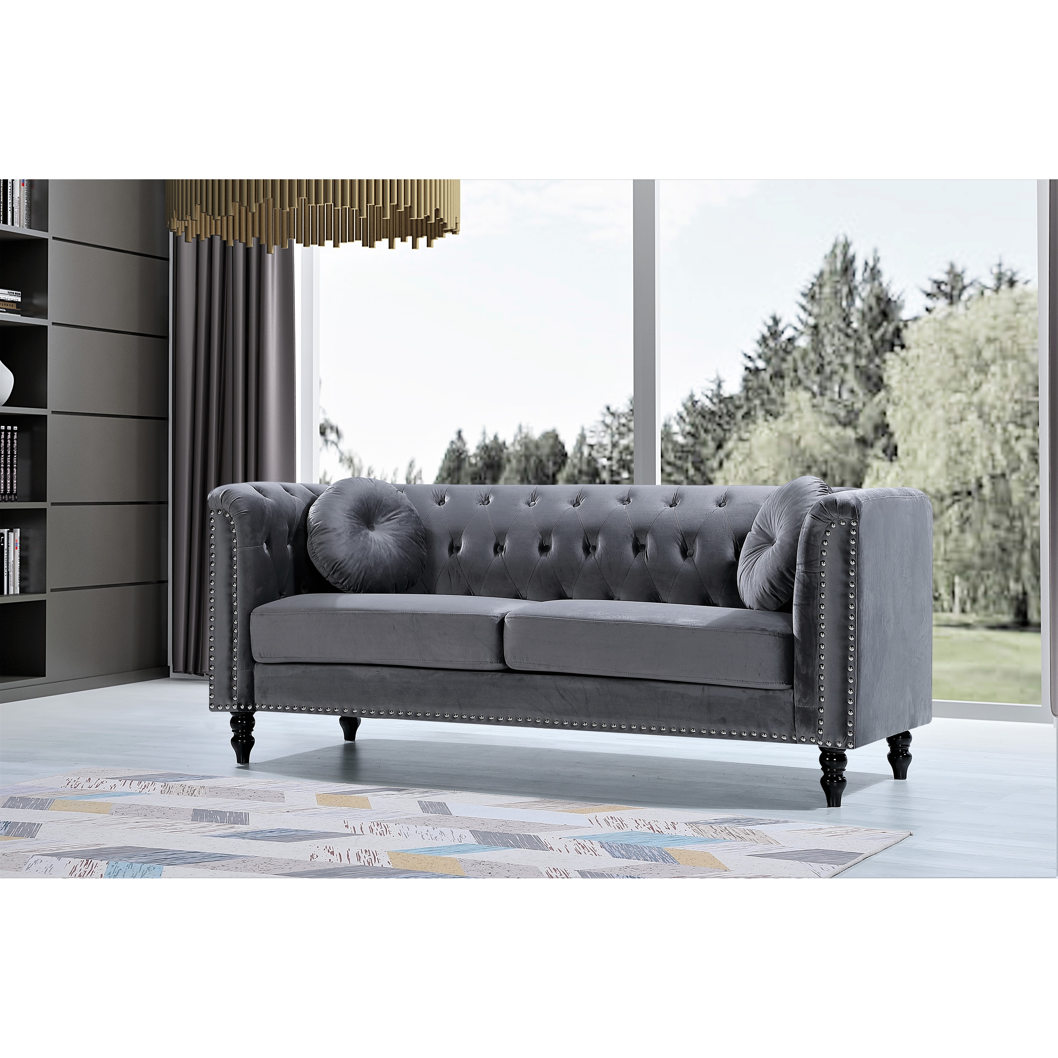 Chesterfield Chesterfield Couch Upholstered Sofa Classic velvet sofas couches furniture new 